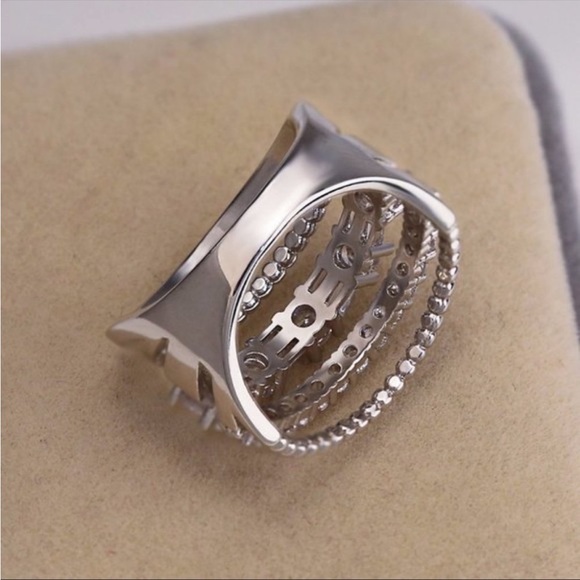 New Women’s Stackable 925 Silver Diamond Ring 💍 - Picture 4 of 5